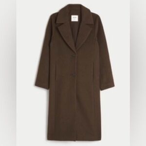 Wool Blend Longline Coat